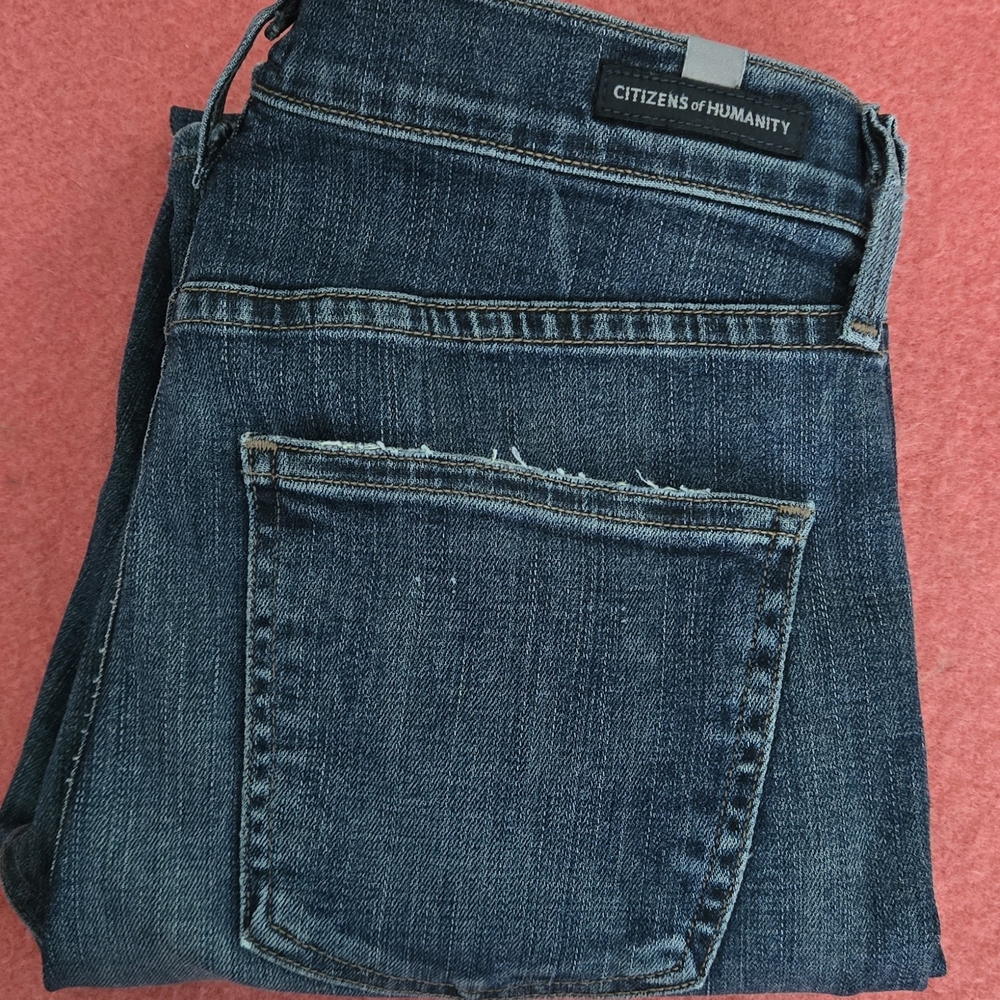 Citizens Of Humanity Dark Blue Straight Leg Jeans